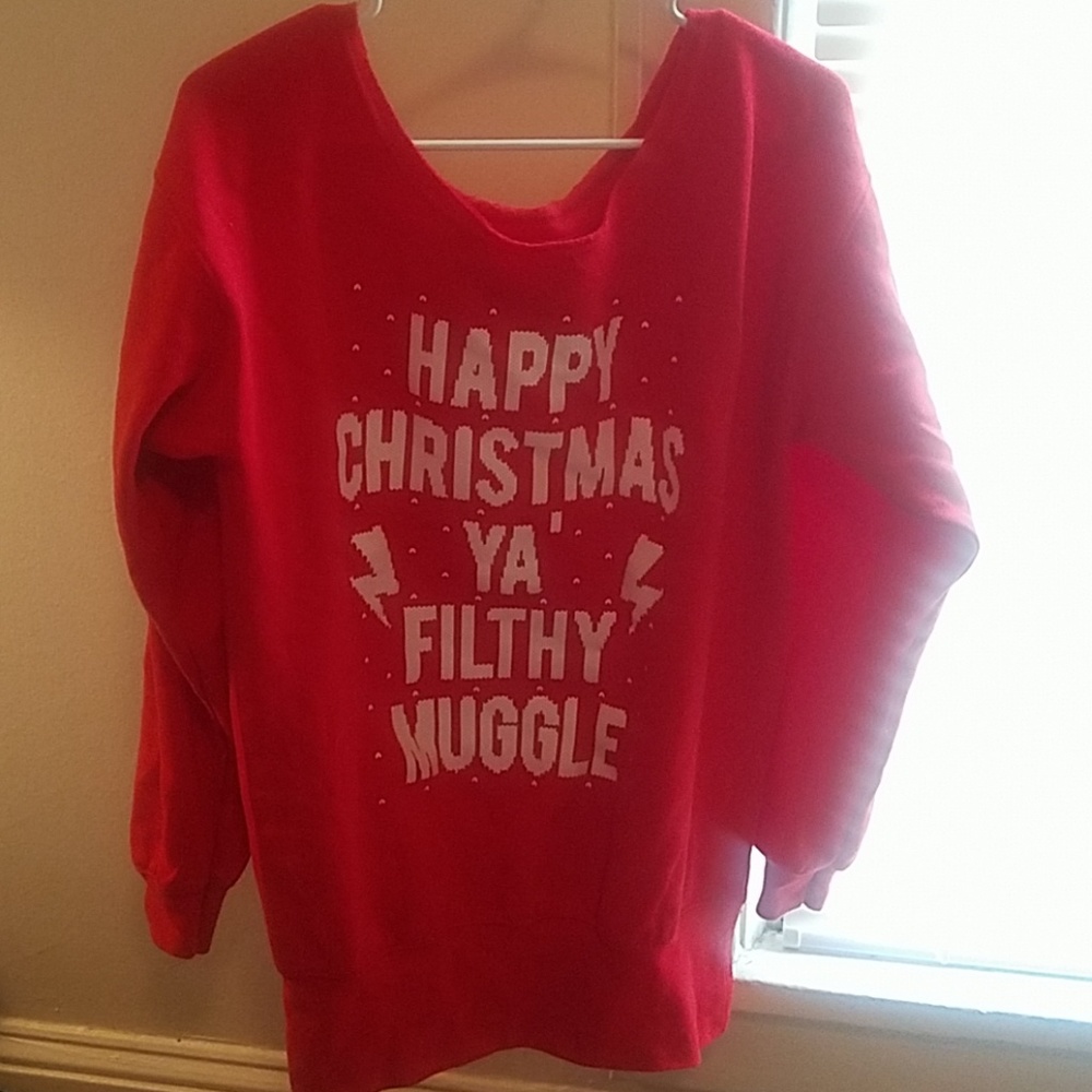 Oversized Ugly Sweater - Harry Potter size Small